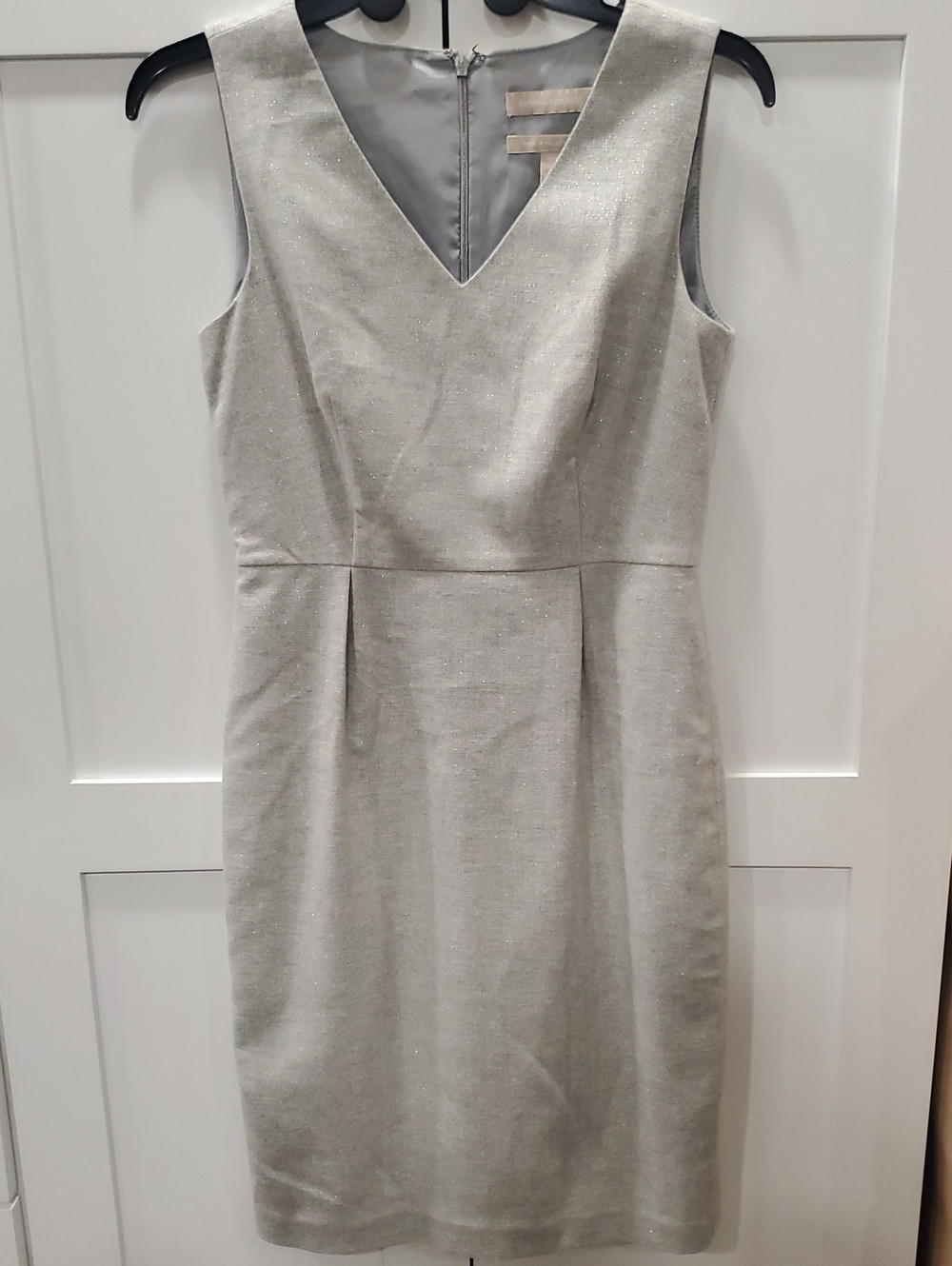 Banana Republic Silver Sheath Midi Dress